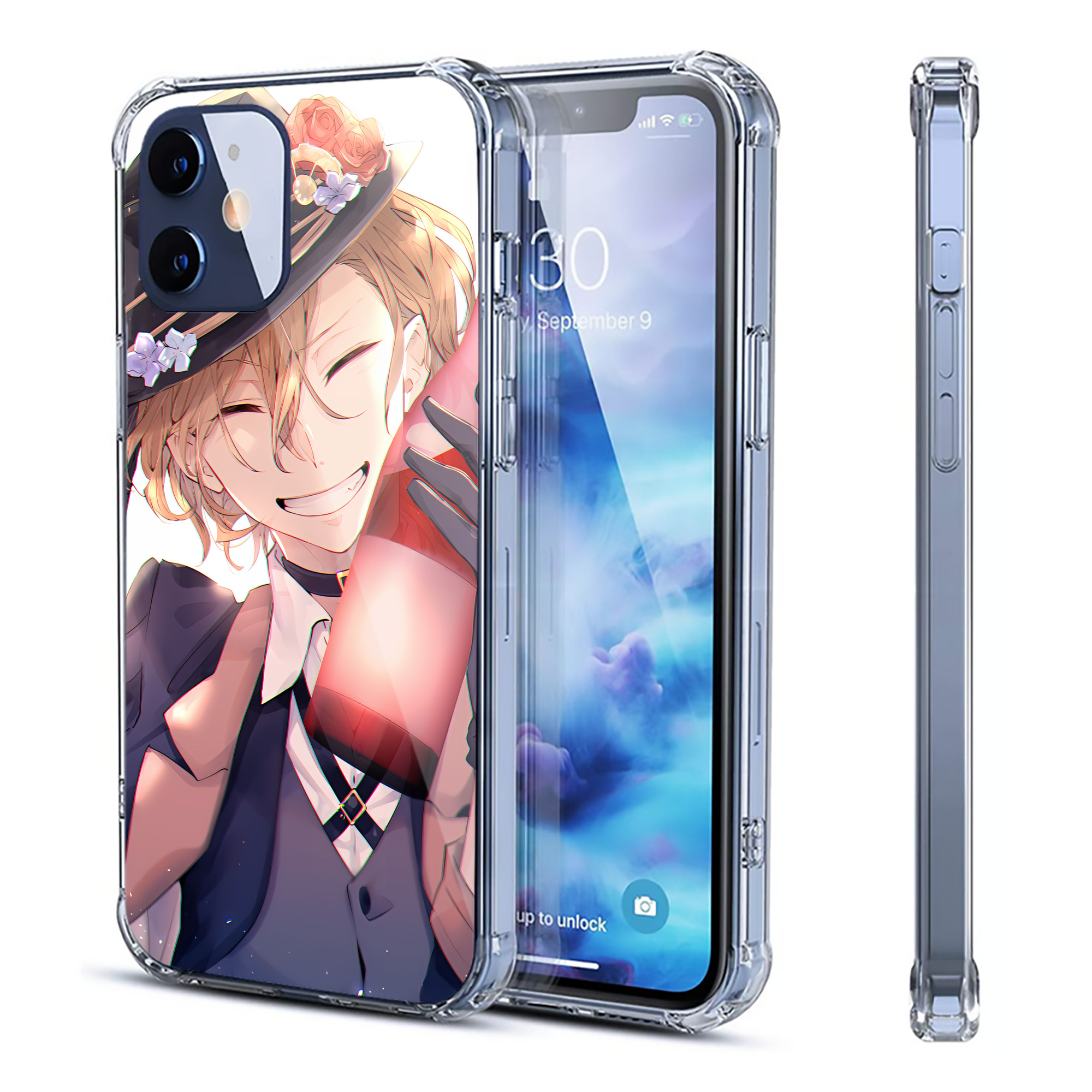 （画像用） 文豪ストレイドッグス Bungo Stray Dogs 【iPhone 12シリーズ対応】透明スマホケース（クリアソフトケース）